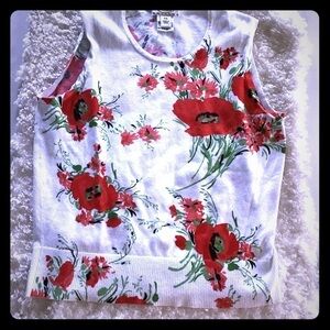 Talbots petites. SzPM. Lovely floral tank. EUC